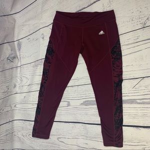 Adidas Workout Pants with leopard print down side